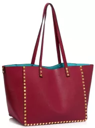 Elegantná dámska kabelka LS00477 - vínová - LS Fashion