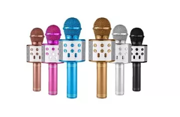 Karaoke mikrofon pre deti - strieborný