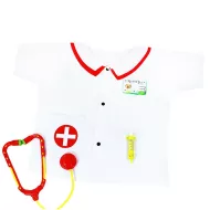 Detský zdravotnícky kostým - s umelou striekačkou a stetoskopom - Rappa