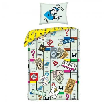 Bavlnené obliečky vo vaku - Monopoly Go - 140 x 200 cm - Halantex