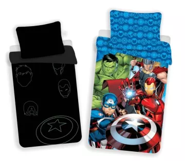 Svietiace bavlnené obliečky - Avengers 02 - 140 x 200 cm - Jerry Fabrics