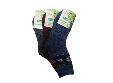 Dámske bambusové zdravotné termo ponožky - 3 páry - AMZF PB-841