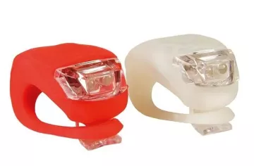 LED svetlá na bicykel - silikónový obal - 2 ks