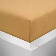 Prémiové jersey prestieradlo - jantárové - BedStyle - 180 x 200 cm