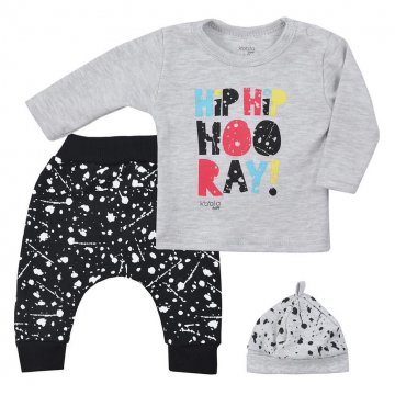 3-dílná dětská souprava Koala Hip-Hip šedá 3-dílná dětská souprava Koala Hip-Hip šedá