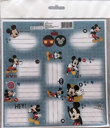 BENIAMIN Samolepící jmenovky Mickey Papír, 20x20 cm BENIAMIN Samolepící jmenovky Mickey Papír, 20x20 cm