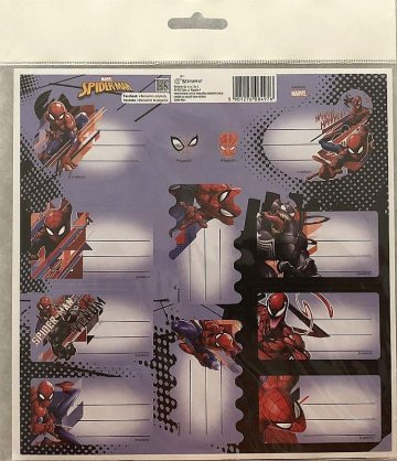 BENIAMIN Samolepiace menovky Spiderman Papír, 20x20 cm BENIAMIN Samolepiace menovky Spiderman Papír, 20x20 cm