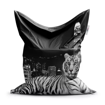 Sedací vak - Mestský tiger - 150 x 100 cm - Sablio