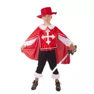 Detský kostým mušketier červený (M)
