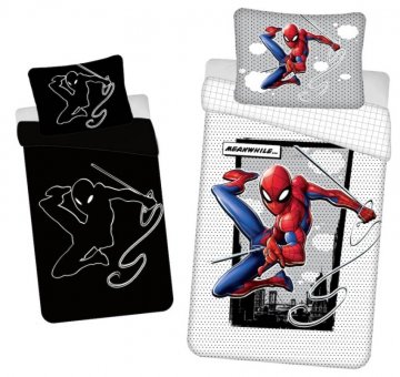 Svietiace bavlnené obliečky - Spiderman 02 - 140 x 200 cm - Jerry Fabrics