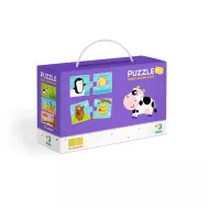 Puzzle Duo - Čo jedia zvieratka -12 x 2 dielikov - Rappa